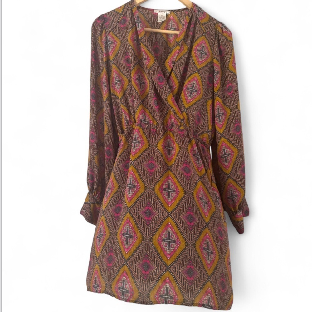 Esley Long Sleeve Mini/Midi Dress EUC